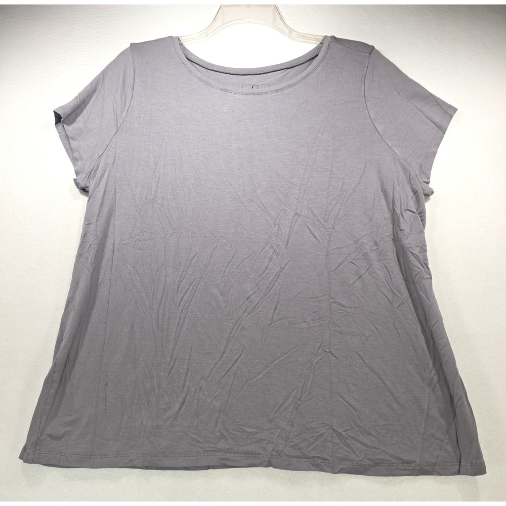 G by Giuliana Grey EcoVero Viscose Stretch Short Sleeve Tee Top 2X